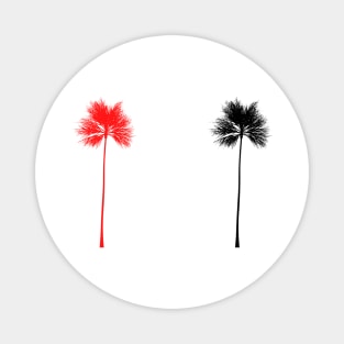 red black palm tree design Magnet